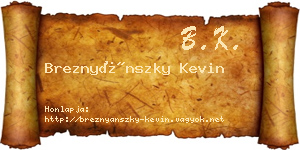 Breznyánszky Kevin névjegykártya